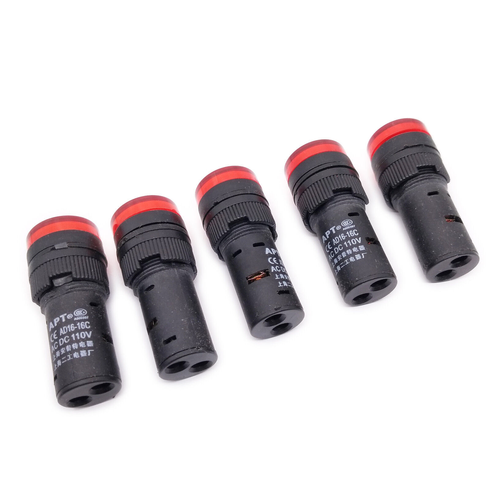 10pcs AC/DC 12V 16mm Red LED Indicator Signal Light AD16-16C