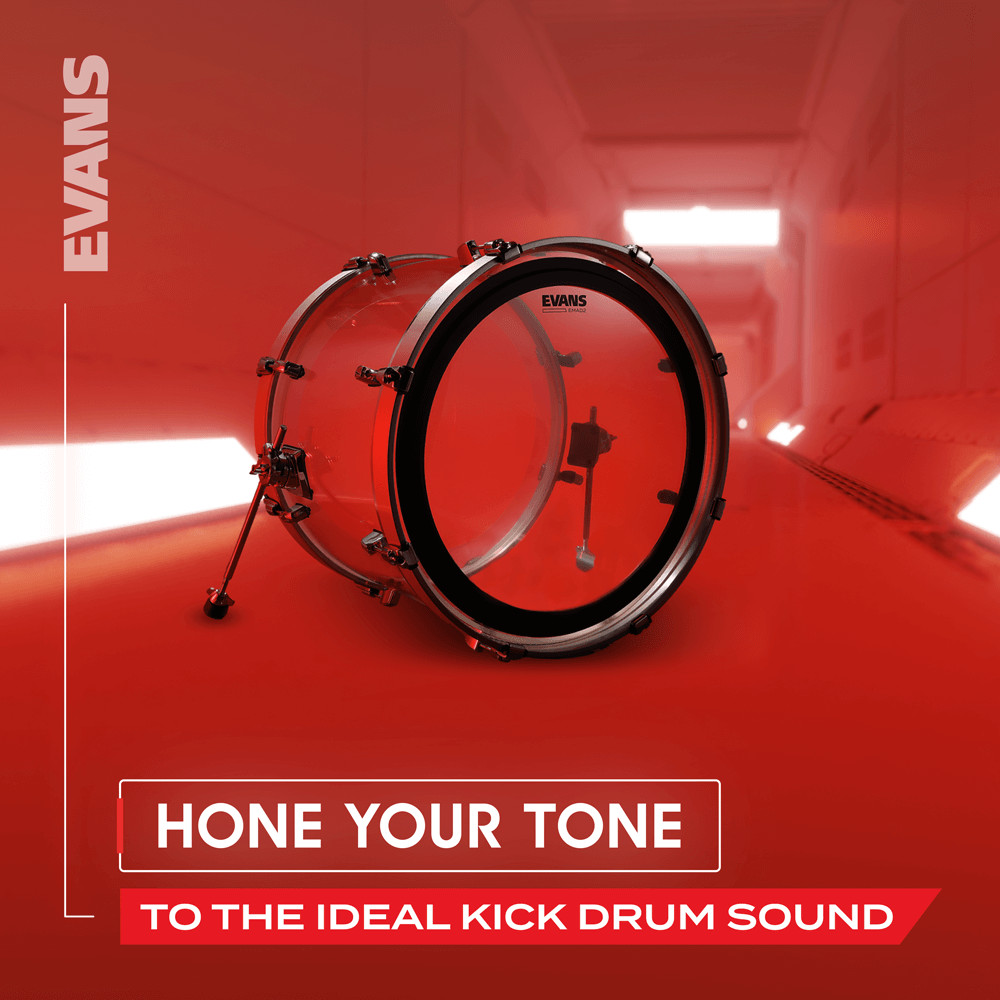 Evans EMAD Onyx Bass Drum Head, 20 Inch