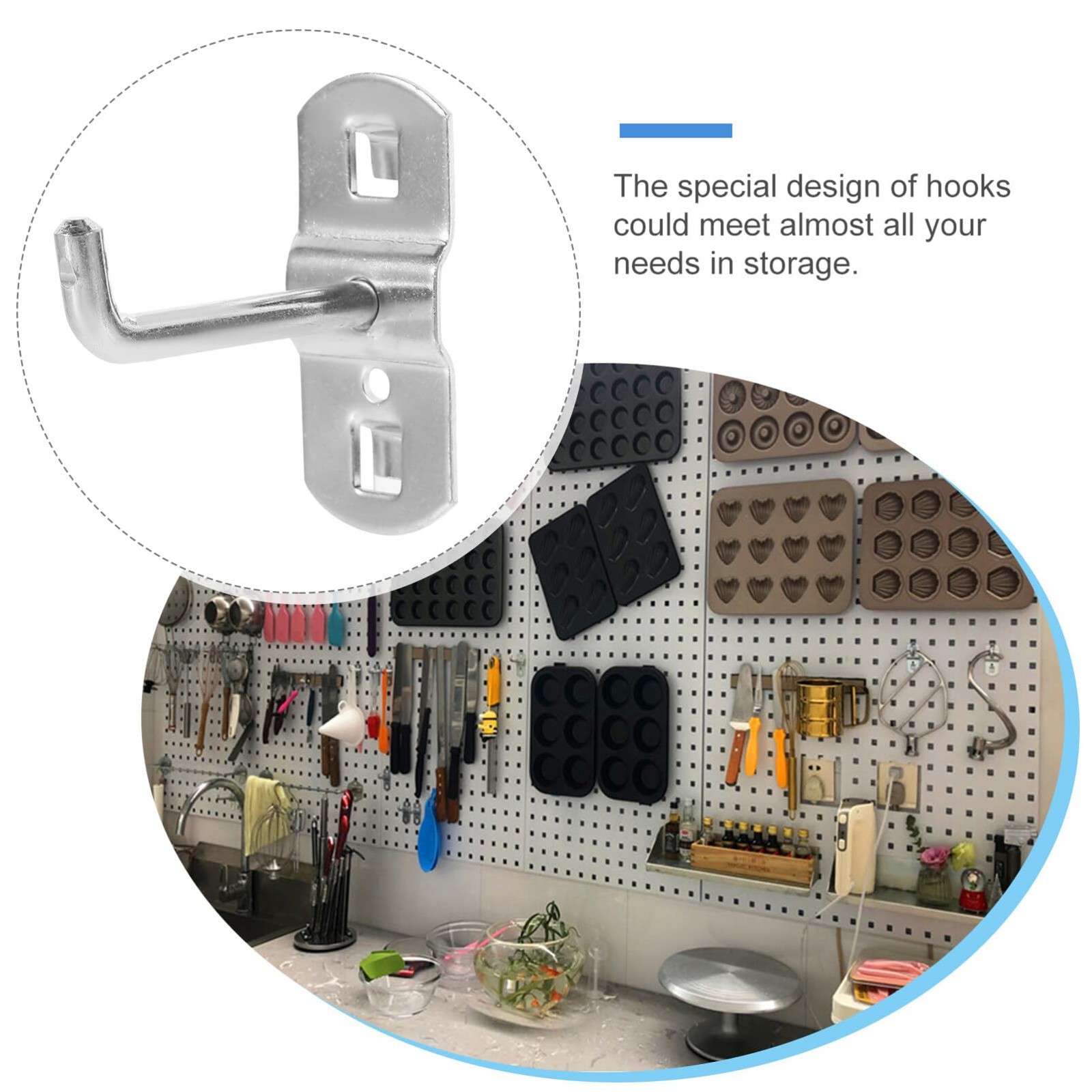 12 Pcs Tool Hook Display Hook Cabinet Display Rack Exhibition Pegboard Peg s ...