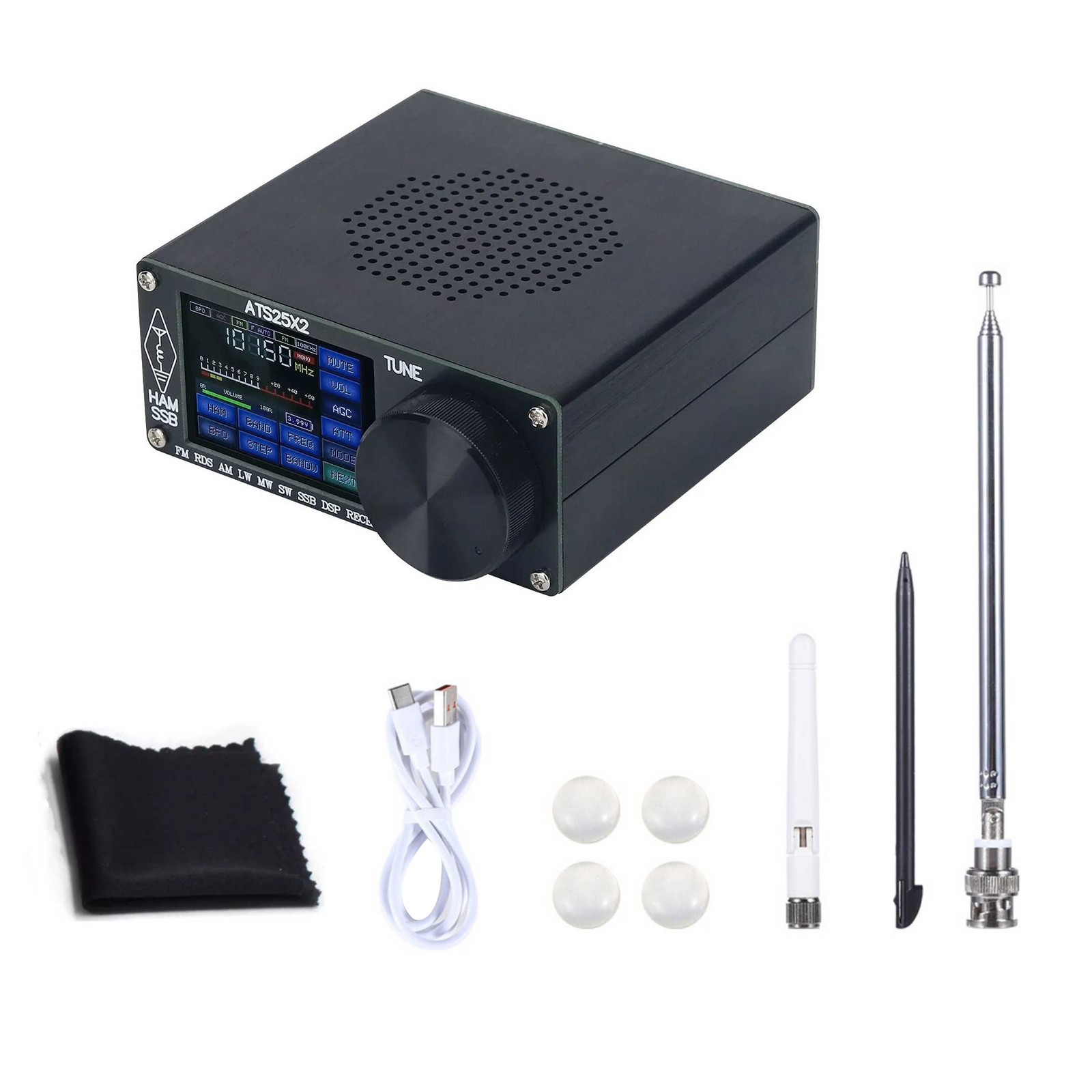 Multi-Function ATS25X2 WIFI Radio Receiver FM RDS AM LW MW SW SSB DSP Antenna