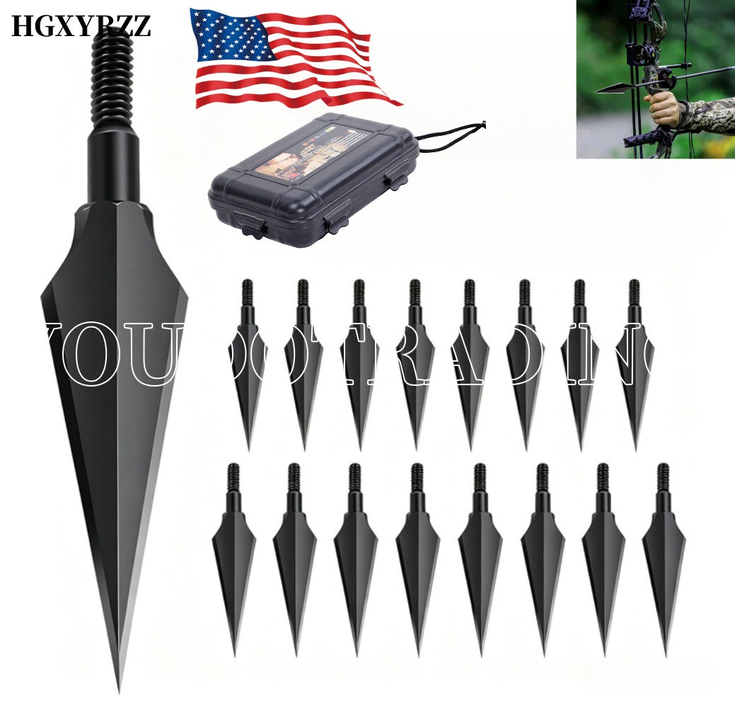 150gr 12/24pcs Archery Arrowheads Hunting Tips Screw Points Bow Arrow Broadheads