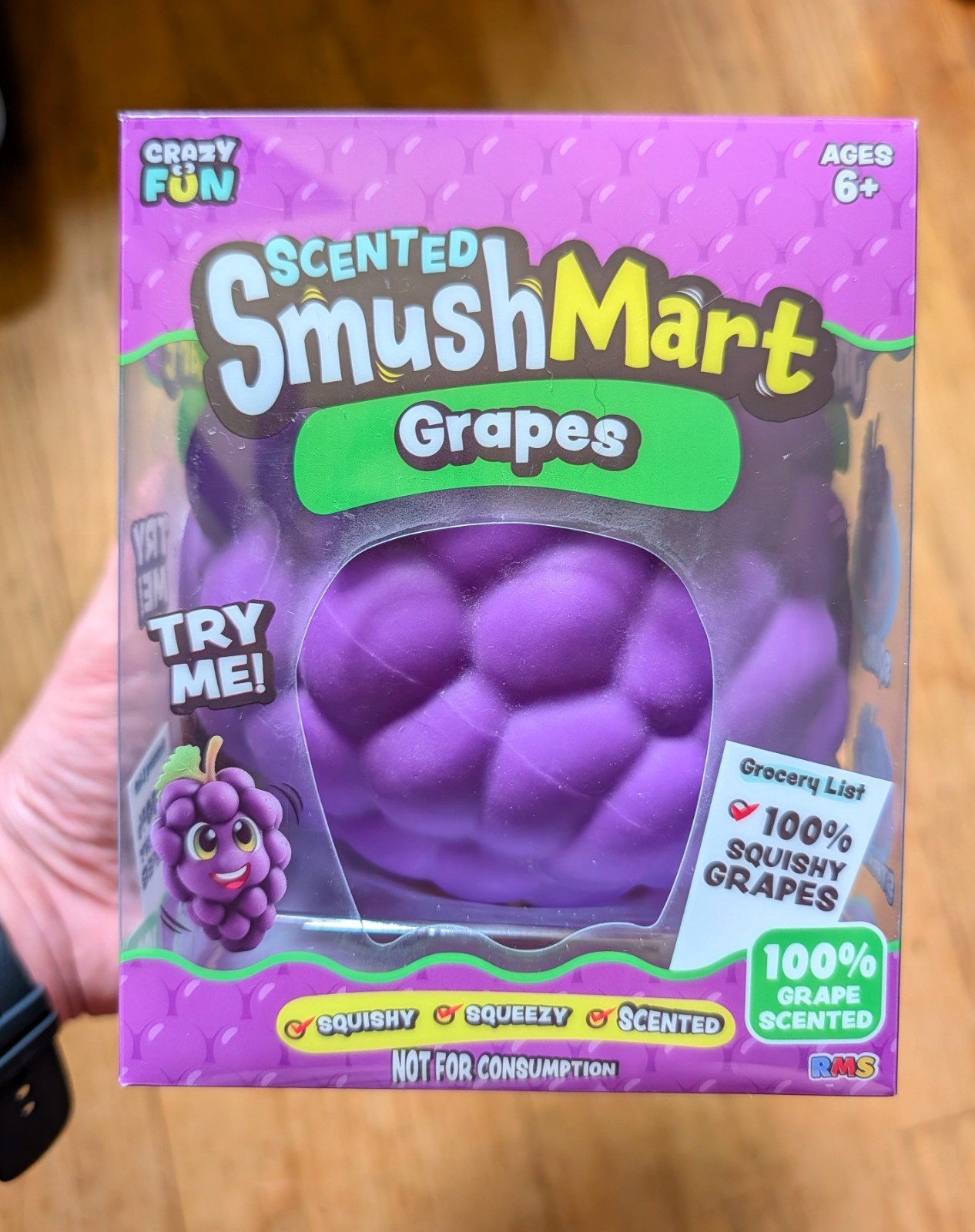 (NEW) Crazy Fun Smush Mart Purple Grapes Squishy Scented Viral Toy