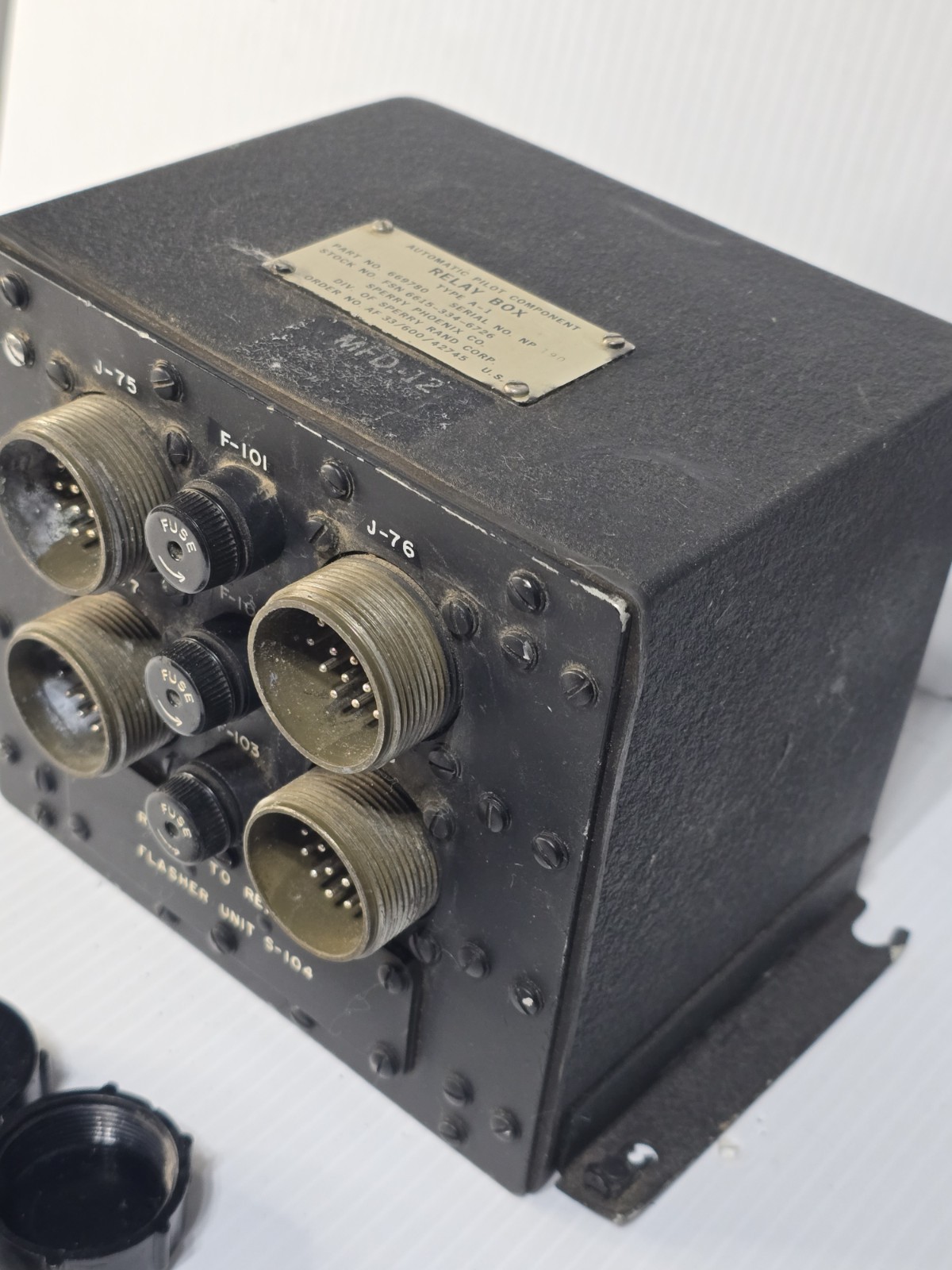 Sperry AUTHOMATIC PILOT Component RELAY BOX Type A-1, 669780 As Removed Untested