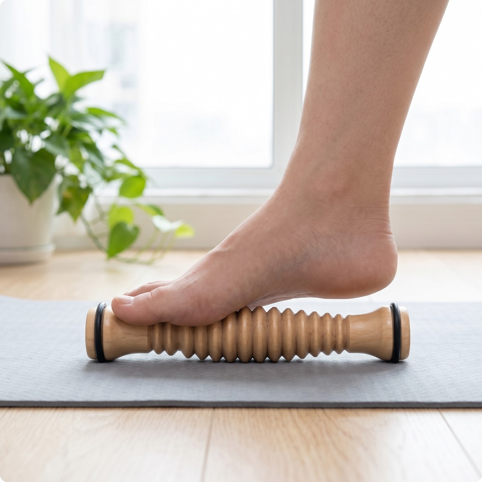 Wooden Massage Roller Portable Wood Massage Roller Ridged