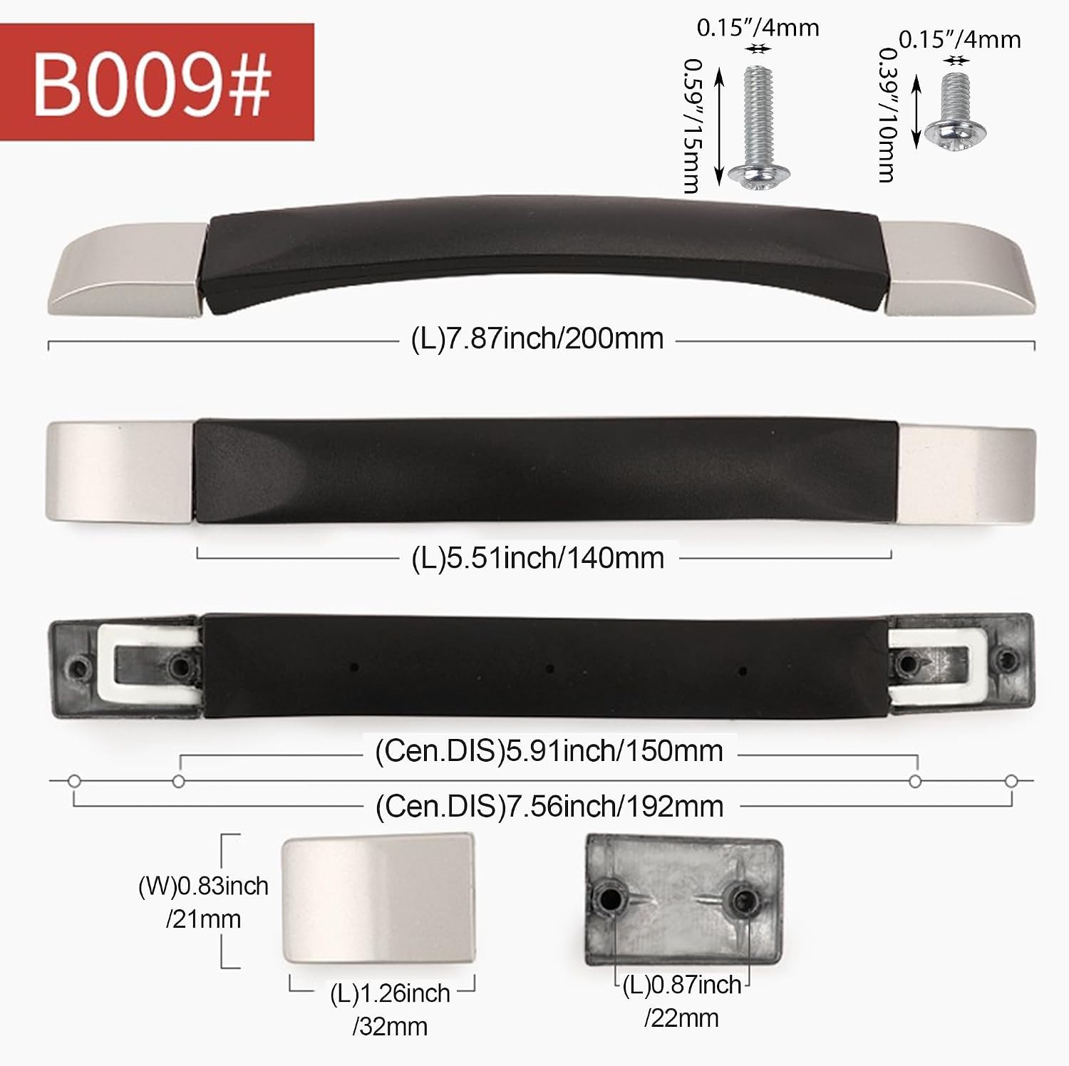 Black Flexible Spare Strap Handle Grip Replacement for Suitcase Luggage Case ...