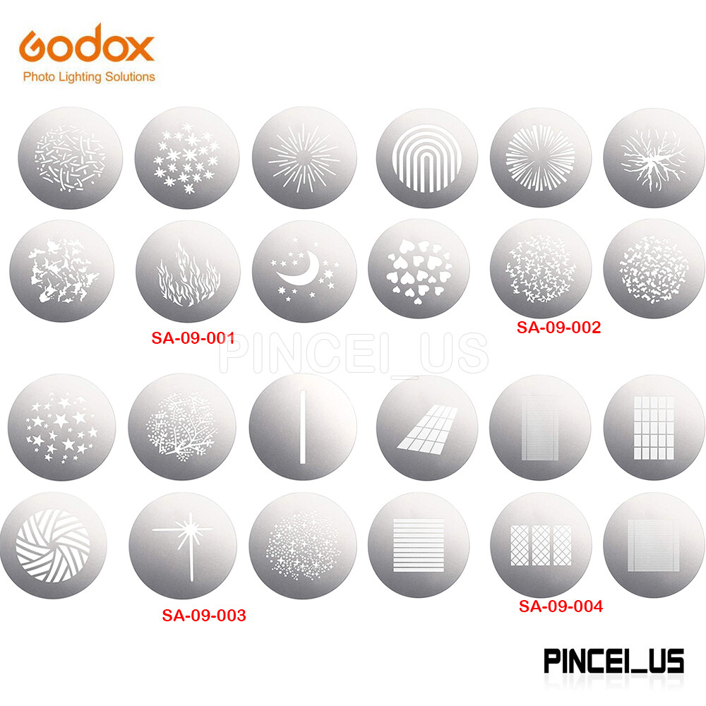 Godox SA-09 GOBO Kit for SA17+SA-P for S30 S60 SL150II VL150 VL200 VL300 SL200II