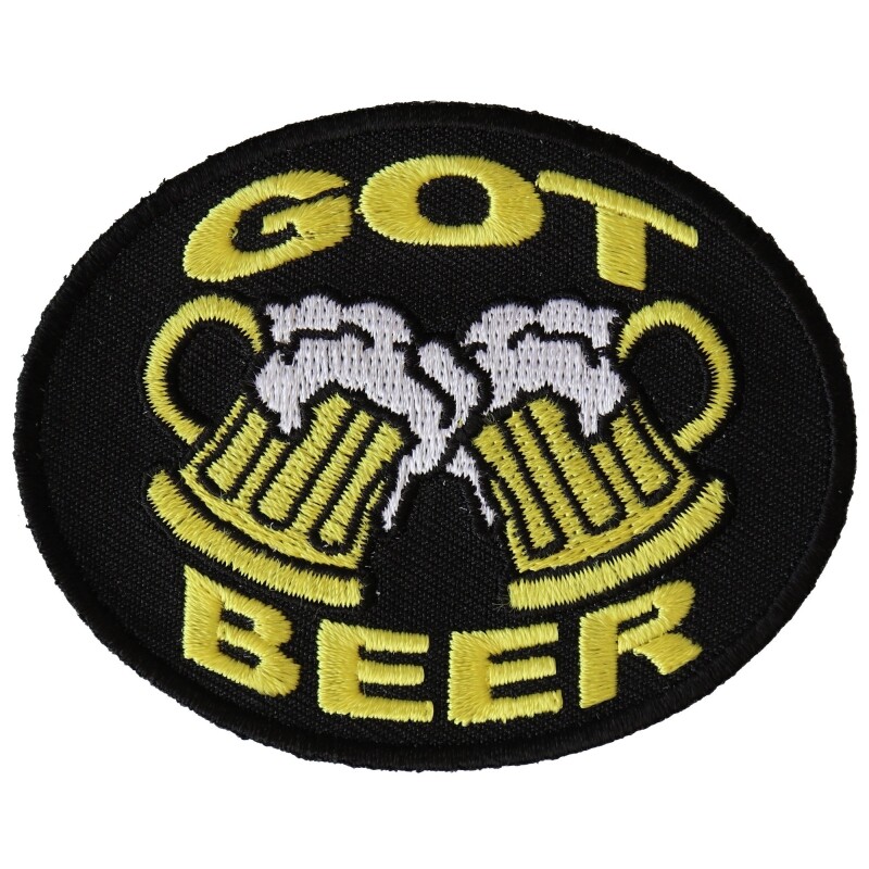 Patch, Embroidered Patch (Iron-On or Sew-On), Got Beer I Love Beer, 3" x 2.25"