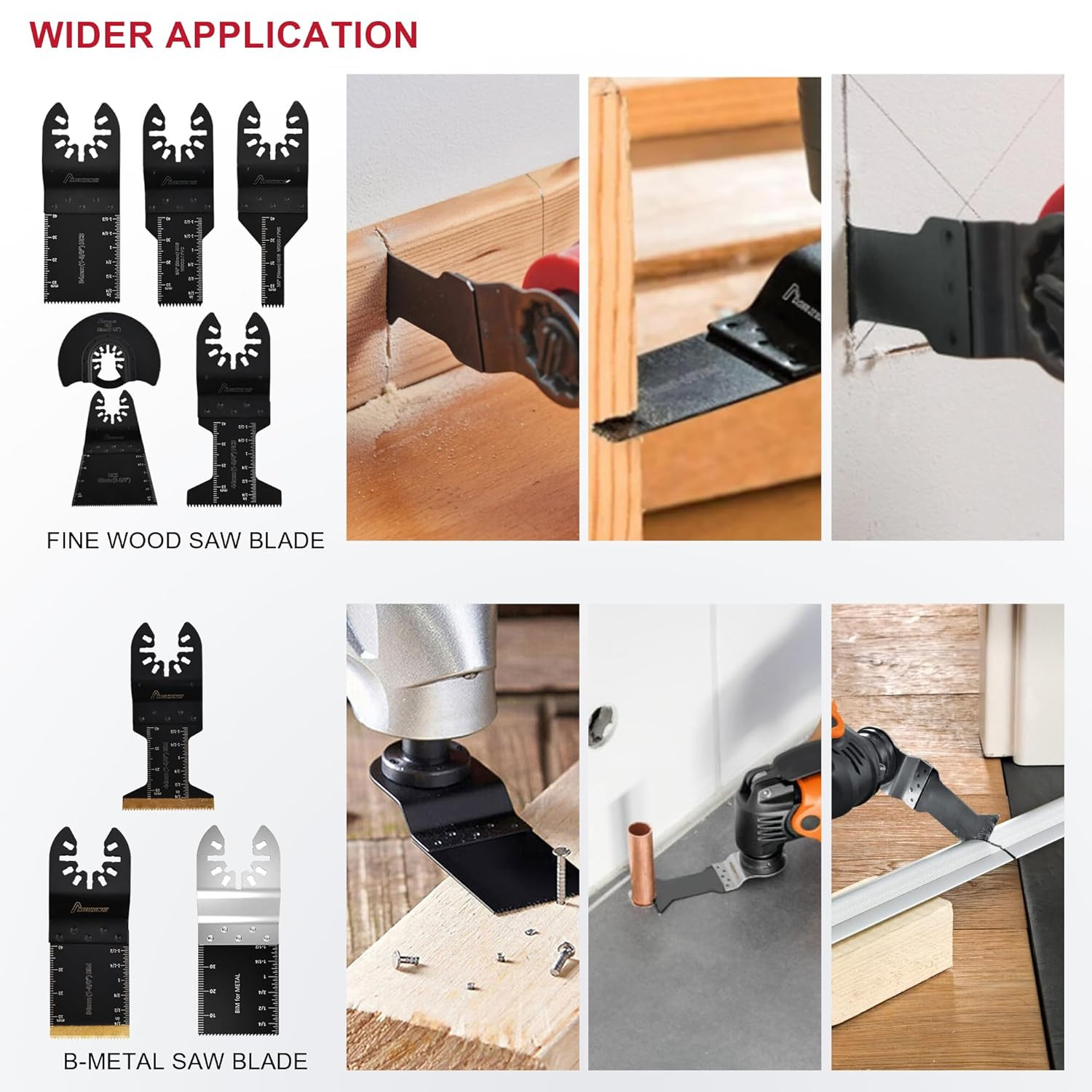 36 PCS Oscillating Saw Blades,Multitool Blades,Quick Release Multi Tool Blades f