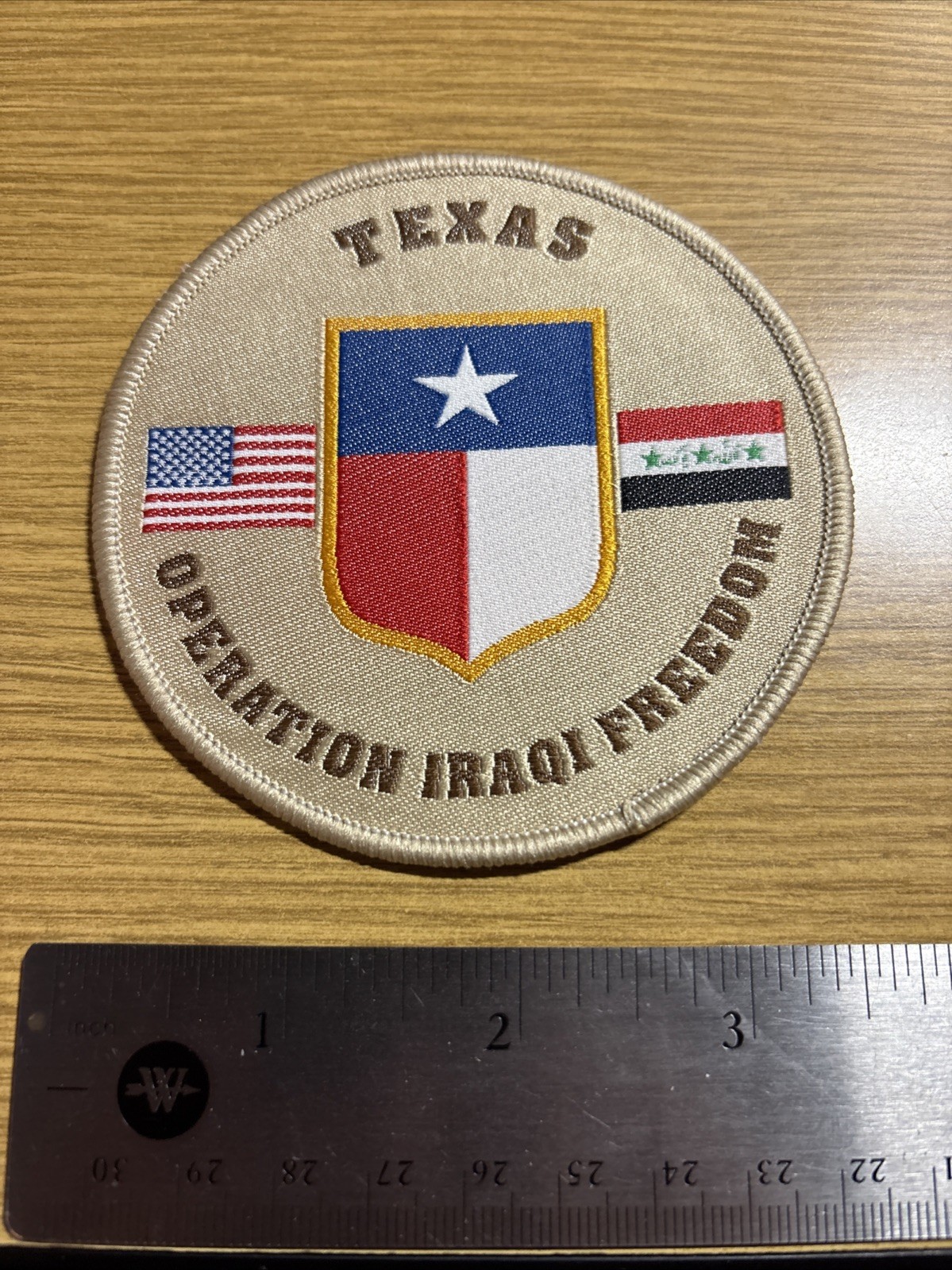 Operation Iraqi Freedom Texas Patch Round Military -Historical Memorabilia