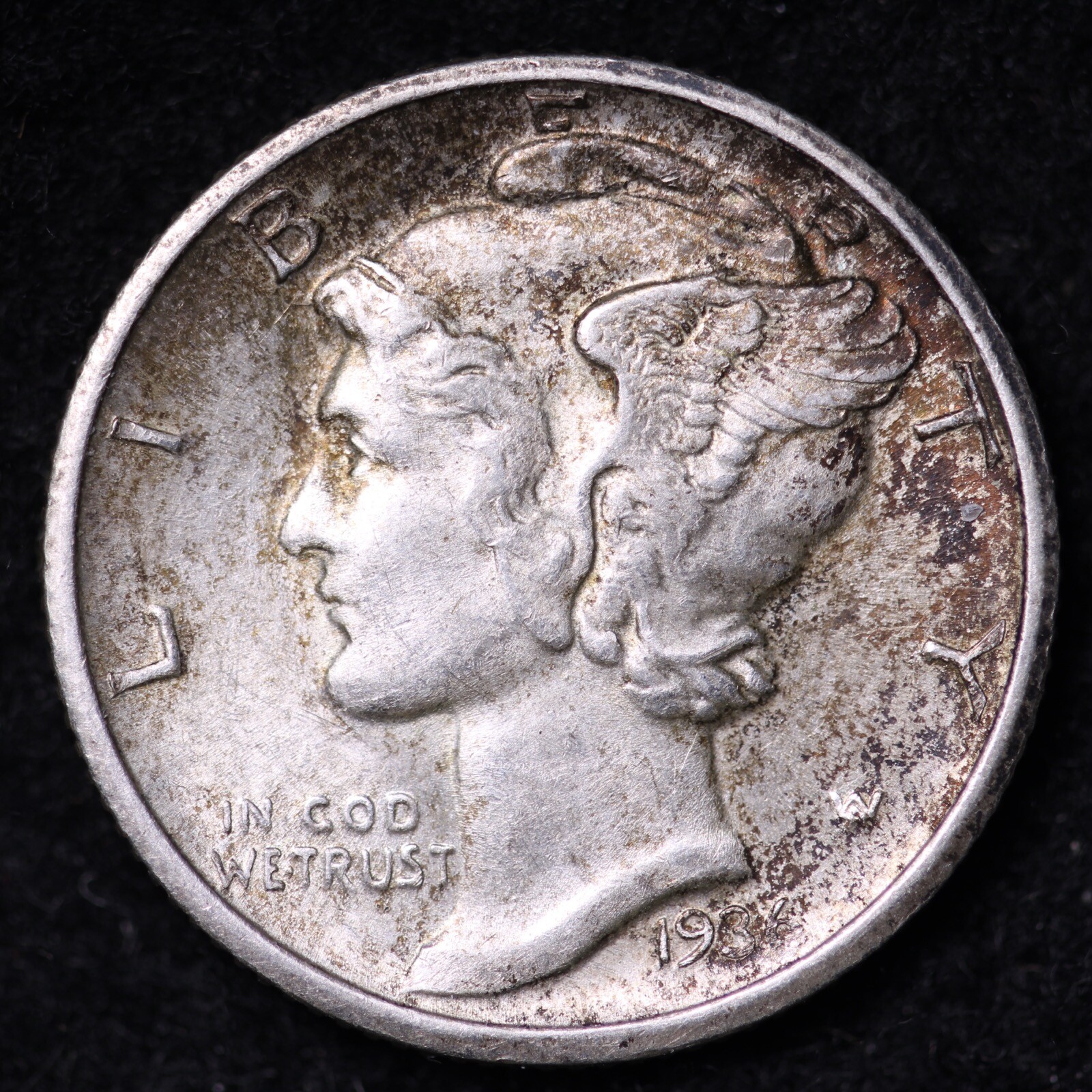 1936-D Mercury Dime CHOICE AU+ FREE SHIPPING E719 ACL