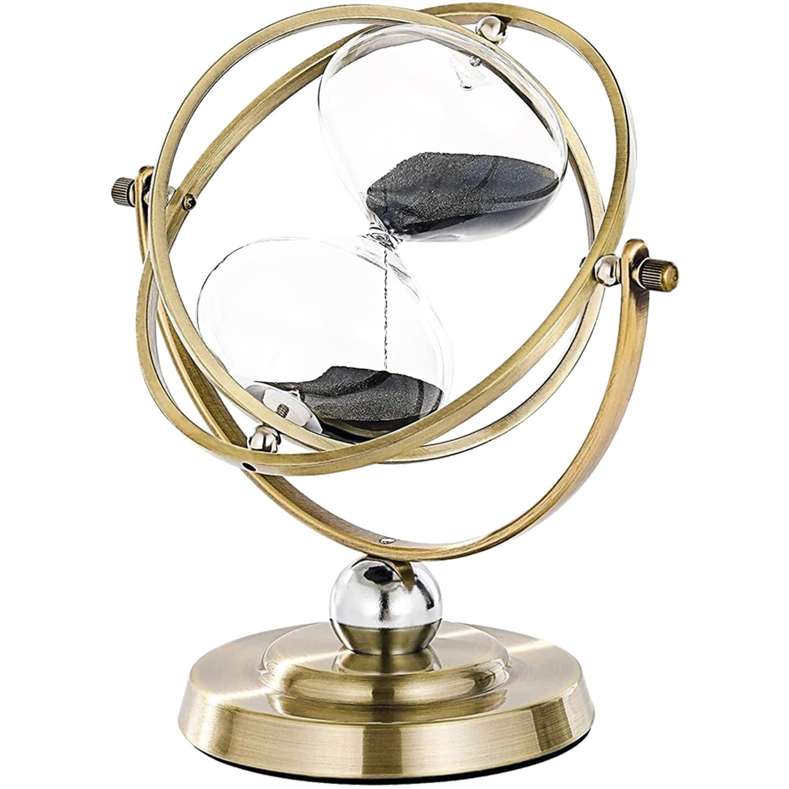 Hourglass Sand Timer, Hourglass Timer 60 Minutes, Large Metal 720° Rotating
