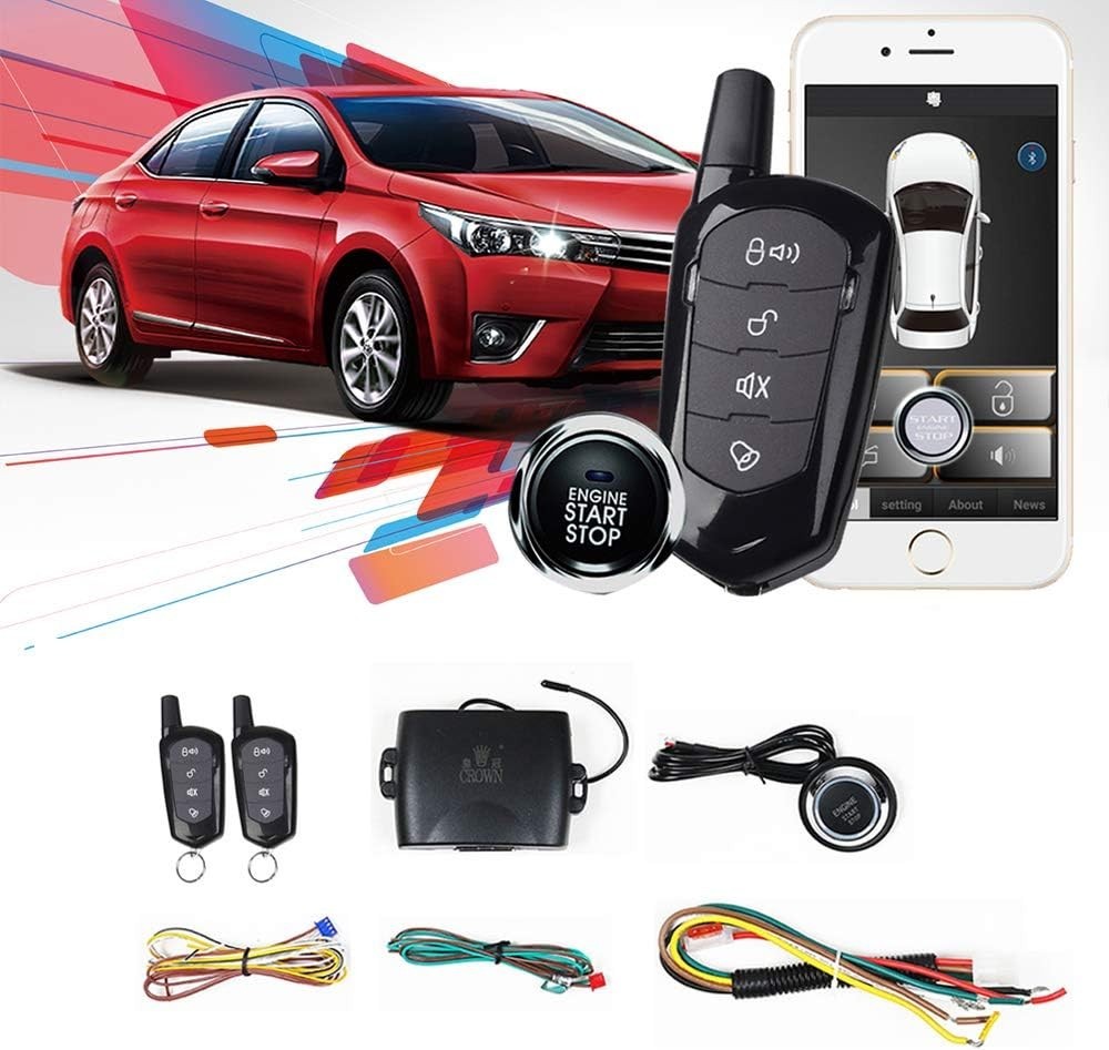 Remote Engine Starter Kit with PKE Function - Smart Control for 12V Vehicles