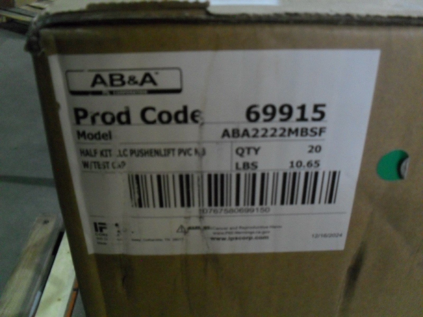 IPS Corp AB&A 69915 ABA2222MBSF Matte Black with Classic Solid Overflow Plate
