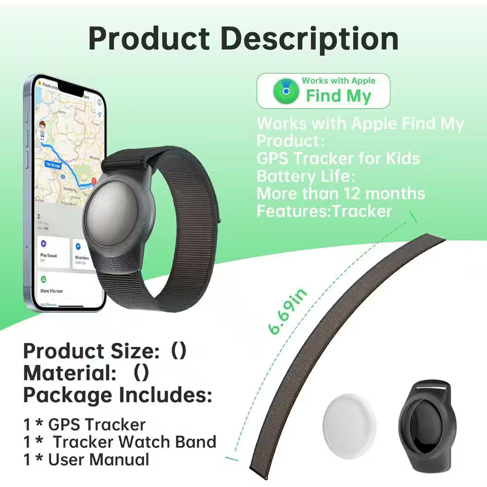 Waterproof GPS Tracker for Kids, Teens, Special Needs, and Elderly with Long Bat