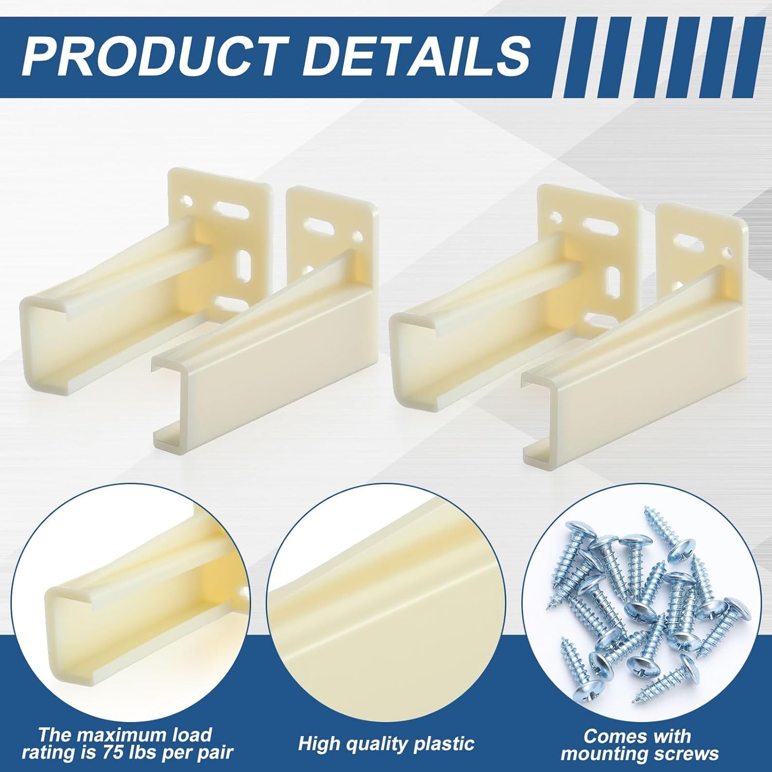 Rear Drawer Track Socket Backplate Mounting Bracket Durable Plastic