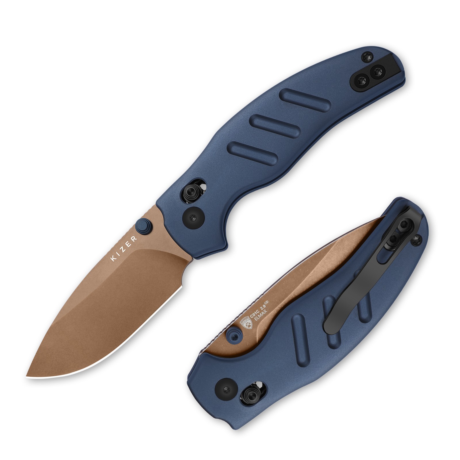 Kizer Sheepdog C01C 2.9 CD Folding Pocket Knife ELMAX Blade Aluminum Handle