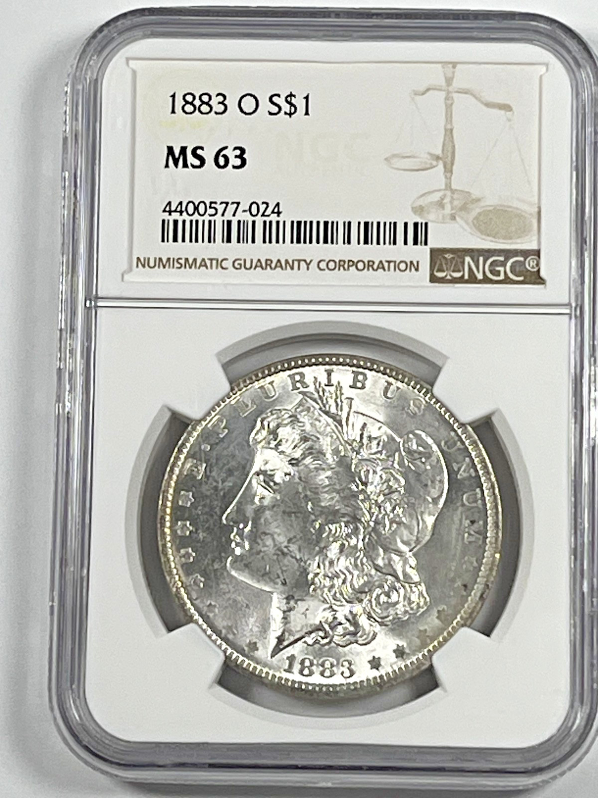 1883-O Morgan Dollar : NGC MS63