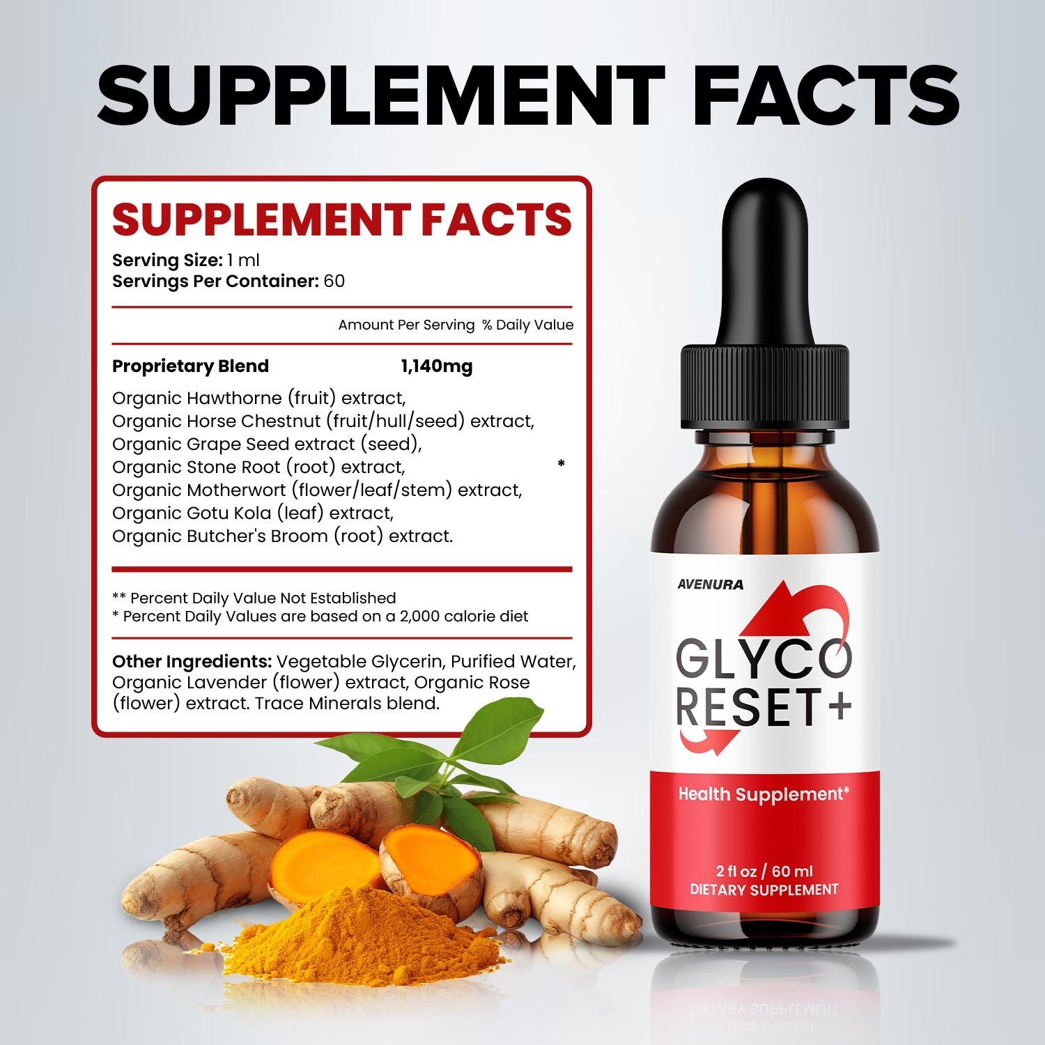 (3 Pack) Glyco Reset Drops – GlycoReset Advanced Formula Liquid Blood Support