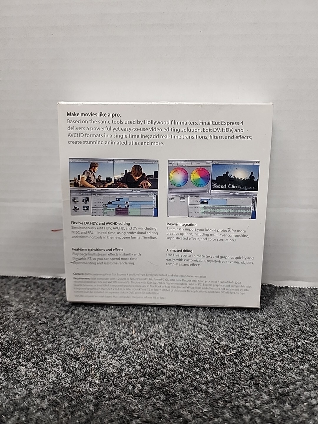Apple Software Final Cut Express 4 - Retail Version New in Box