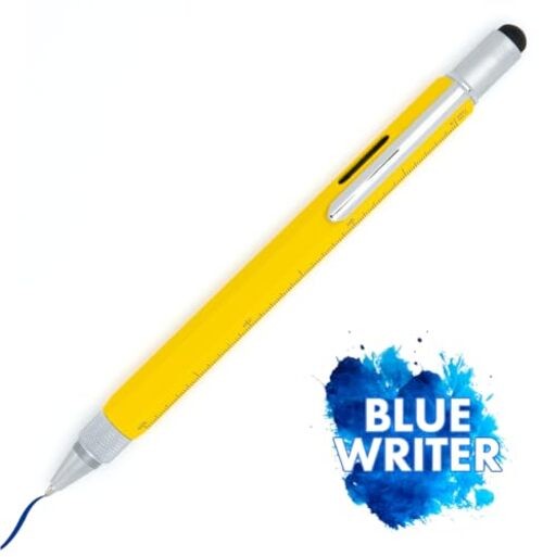 USA Tool Ballpoint Pen – Yellow Finish – 9-Function Multi-Tool Pen with
