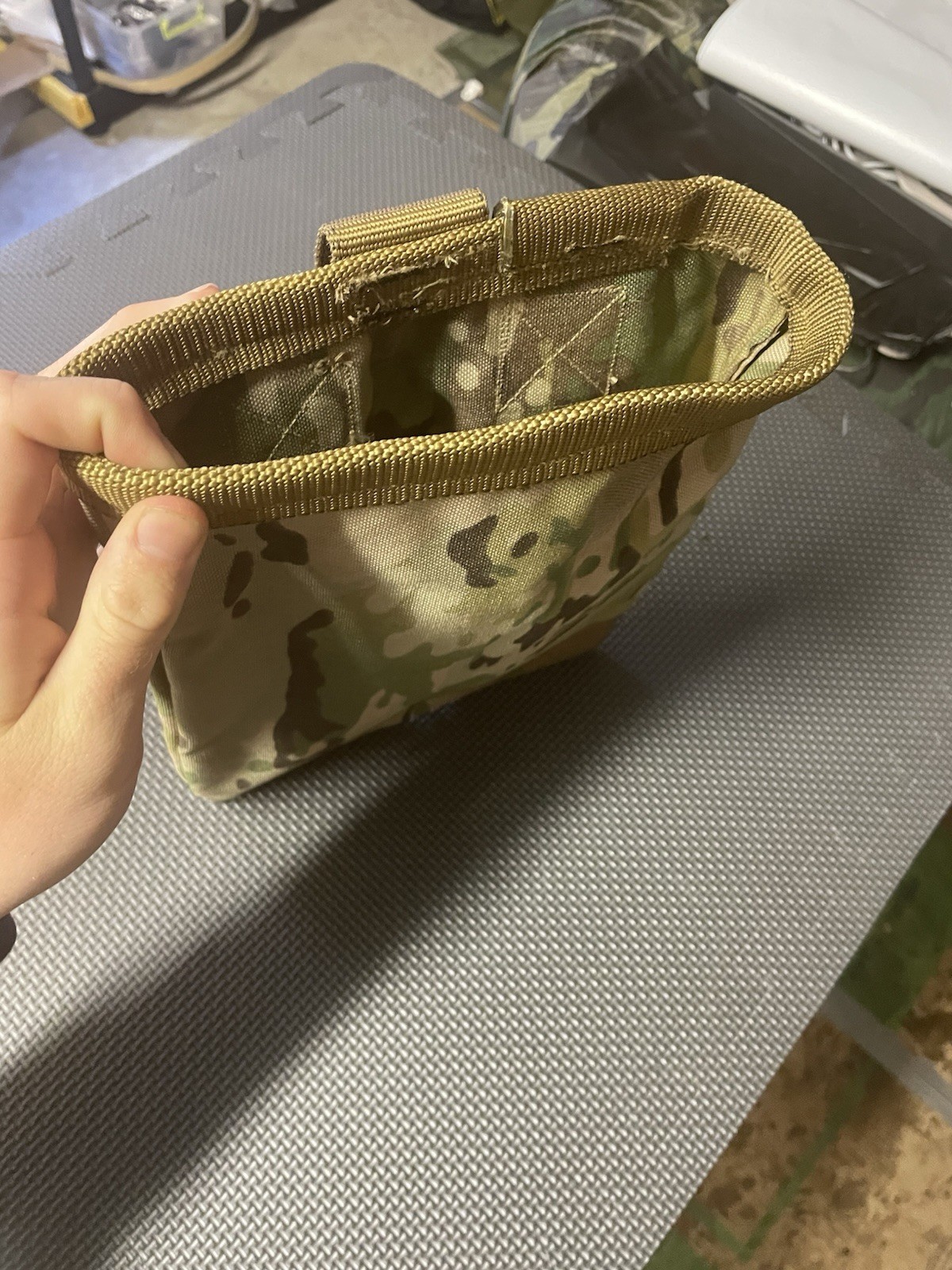 MultiCam GP Admin Pouch Open Top MOLLE Tabs Carry Handle Green Drop POUCH