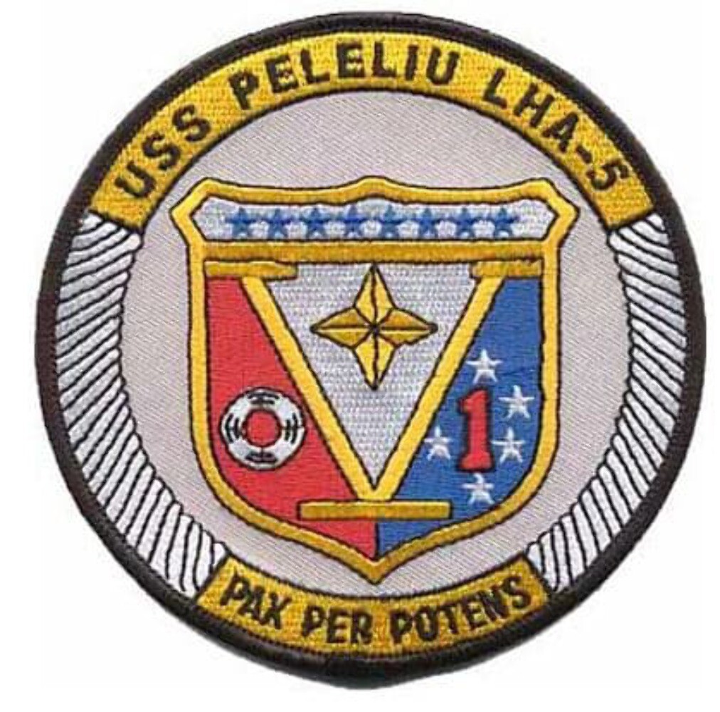 USS Peleliu LHA-5 Patch – Iron On/ Sew On, Embroidered, 4 Inch