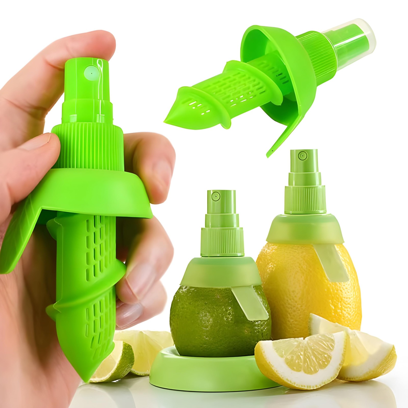 3-Piece Citrus Sprayer Set – 2 Lemon & Lime One Regular, large, Green