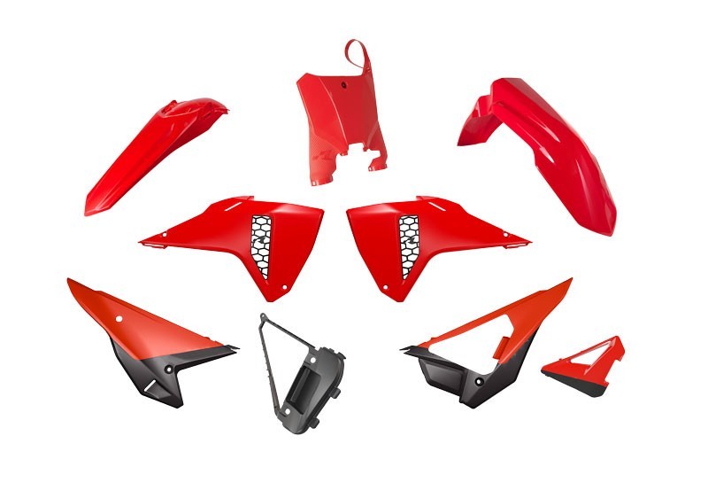 RTECH REVOLUTION PLASTIC KIT HONDA CRF-R 250/450 2025 RED