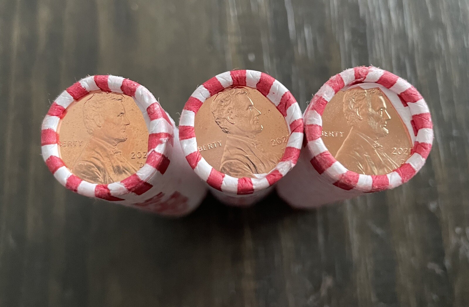 3 NEW ROLLS 2025 D Lincoln Coin PENNIES Heads/Tails, Heads/Heads, Tails/Tails