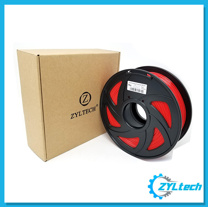 ZYLtech Red PETG 3D Printer Filament 1.75mm 1 kg 2.2 lbs