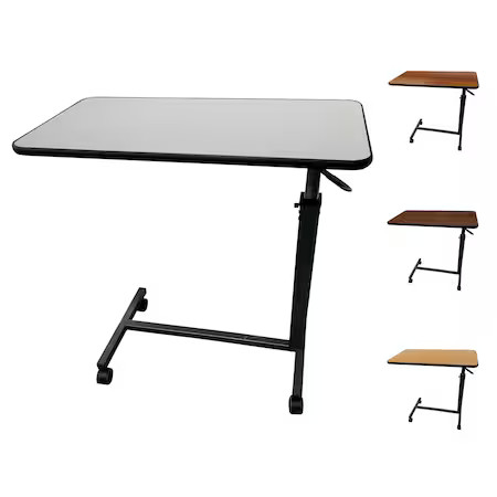 PROHEAL PH-16211H Medical Overbed Table, Wheels & Adjustable Height - Grey Over