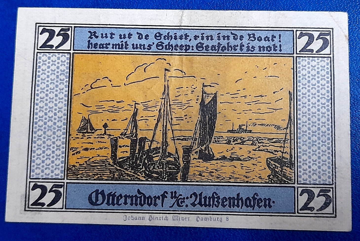OTTERNDORF NOTGELD 25 PFENNIG 1920 EMERGENCY MONEY GERMANY BANKNOTE (30515)