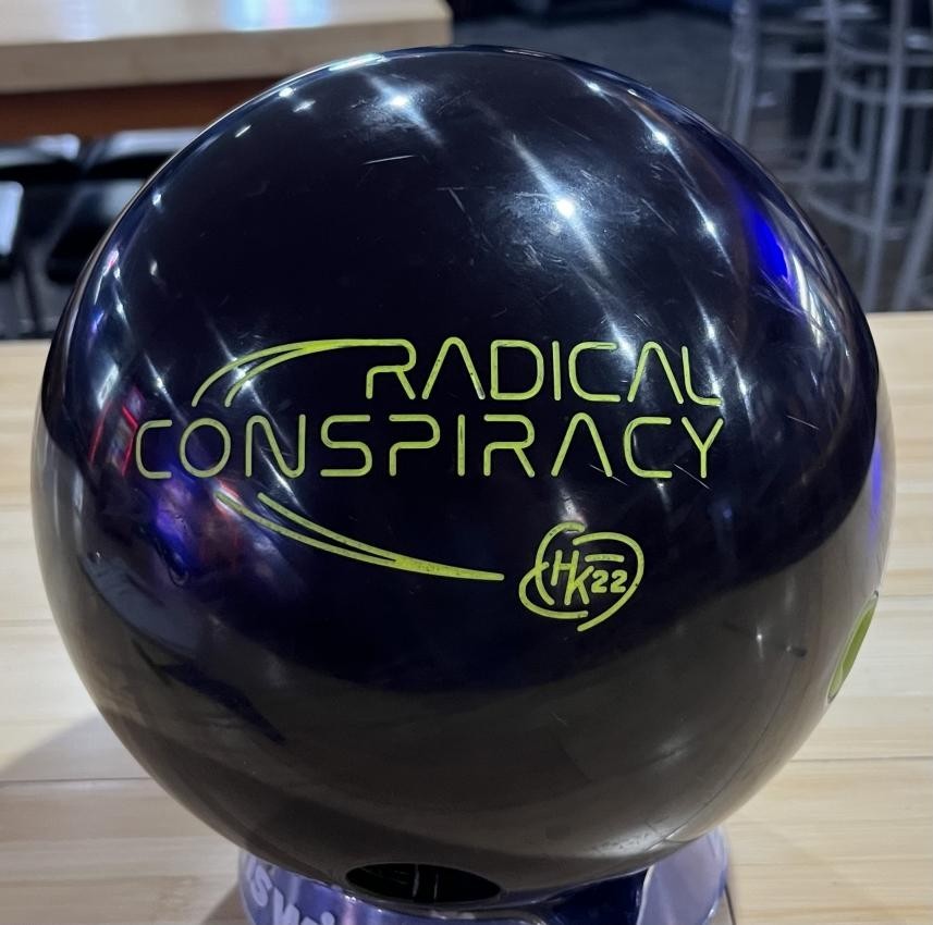 USED Radical Conspiracy Solid Reactive Bowling Ball, Black, 14LB (J)
