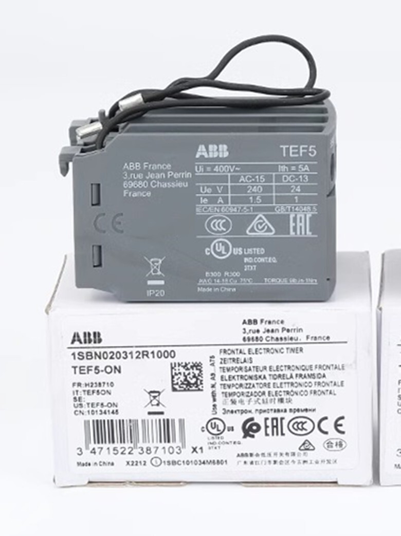 ABB Electrifying Delay Head TEF5-ON Contactor Timer Module Time Delay Relay