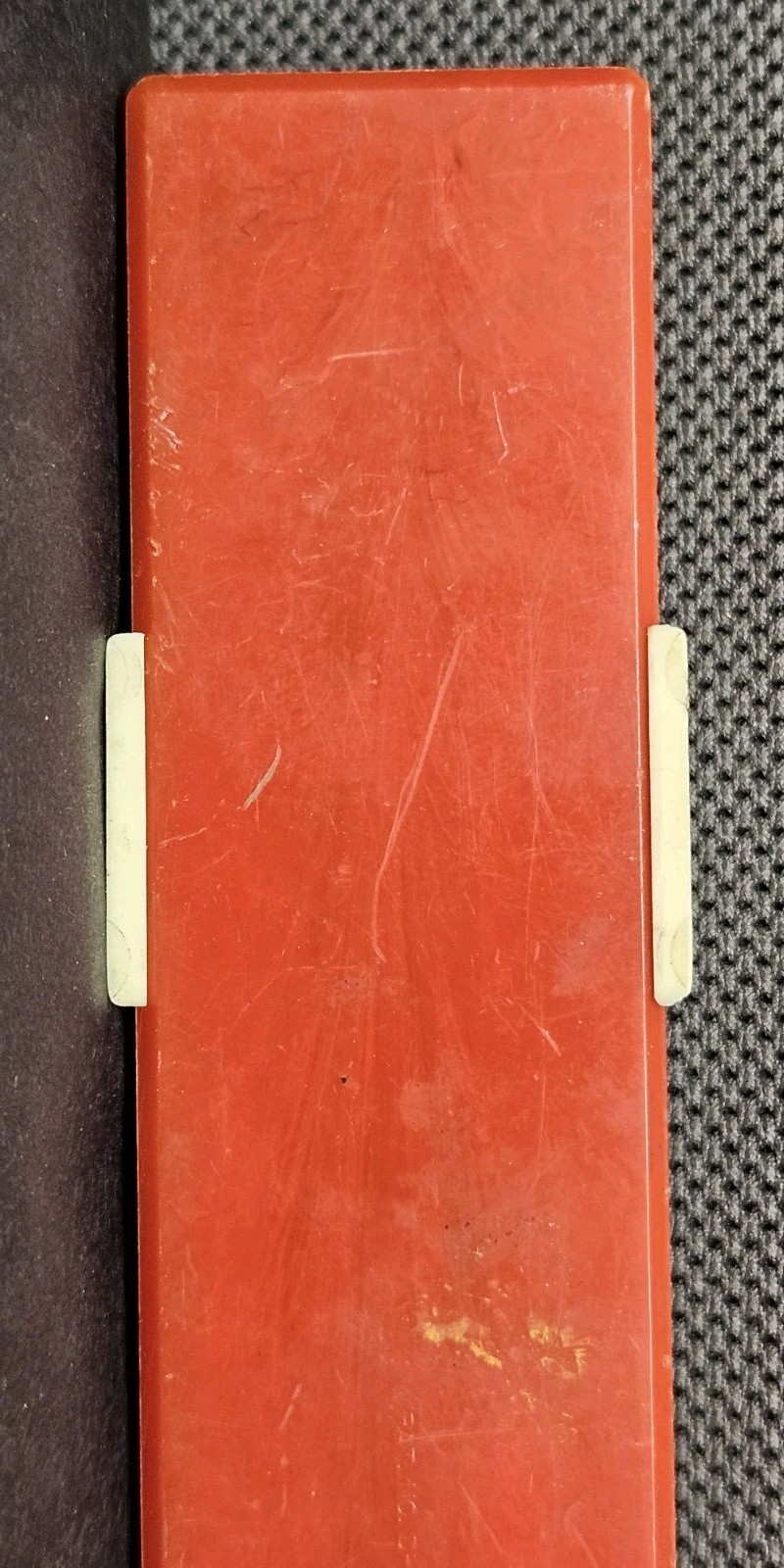 Vintage Sterling 555 Red Multiplier Pencil Box With Sharpener