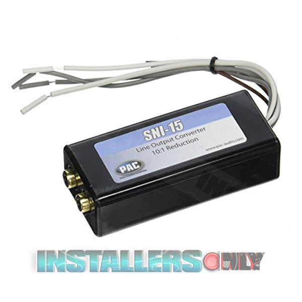 PAC SNI-15 Hi to Low 2 Channel Converter Speaker Level To RCA Preamp Adapter