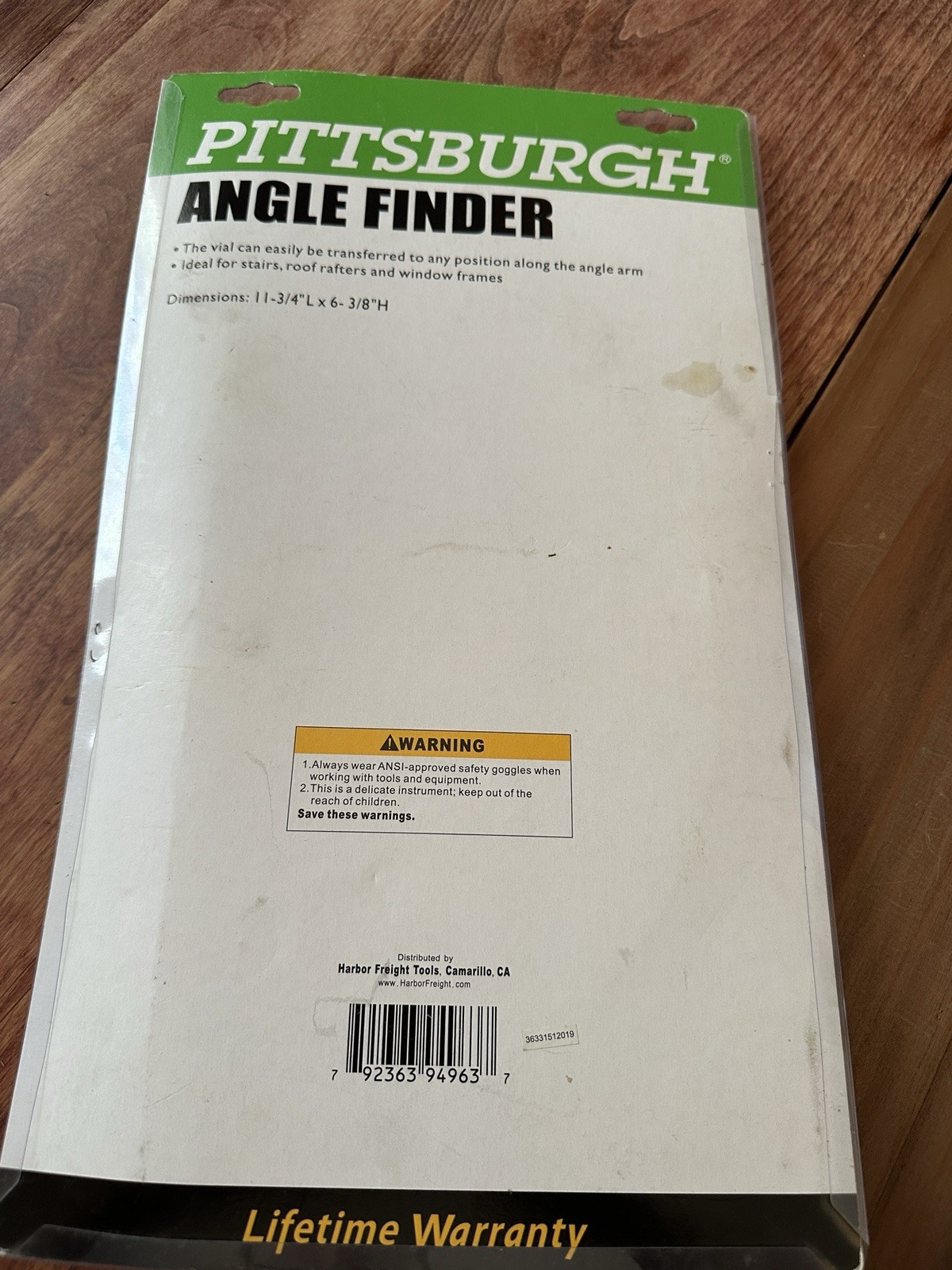 PItsburgh Angle Finder 3 in 1 Protractor Level T-Square Sliding Set Square