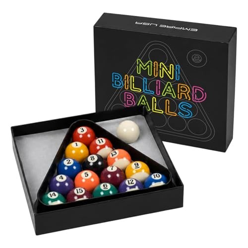 Mini Billiards Pool Ball Set 1.5 Inch - Mini Pool Table Balls Set with