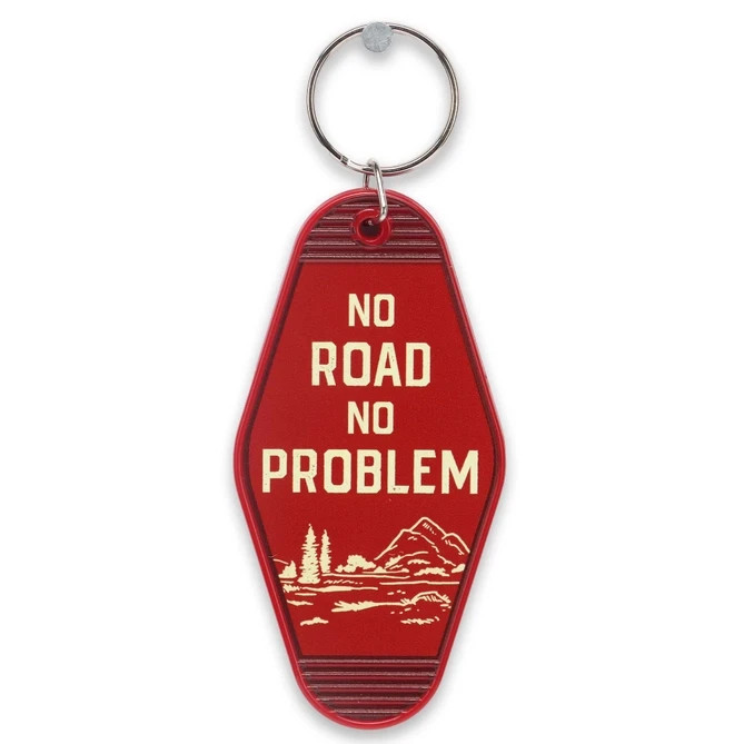 Open Road Wilderness No Road No Problem Retro Hotel Room Keychain New