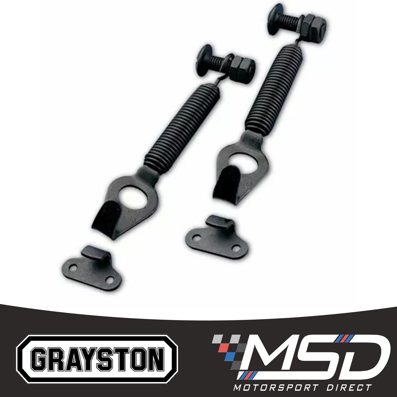 Competition BLACK Bonnet/Boot/Panel Spring Kit (Pair) Race/Rally/Track Day Car