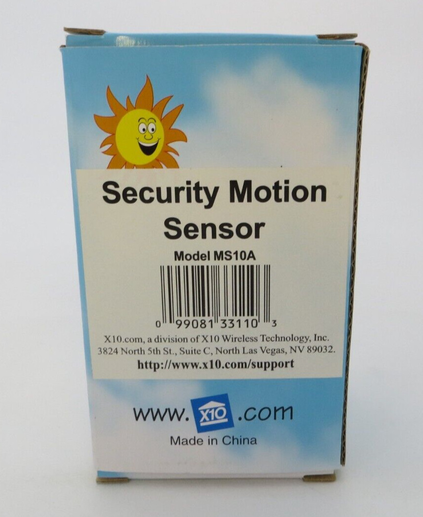 X10 Security Motion Sensor Model MS10A NEW -#1378