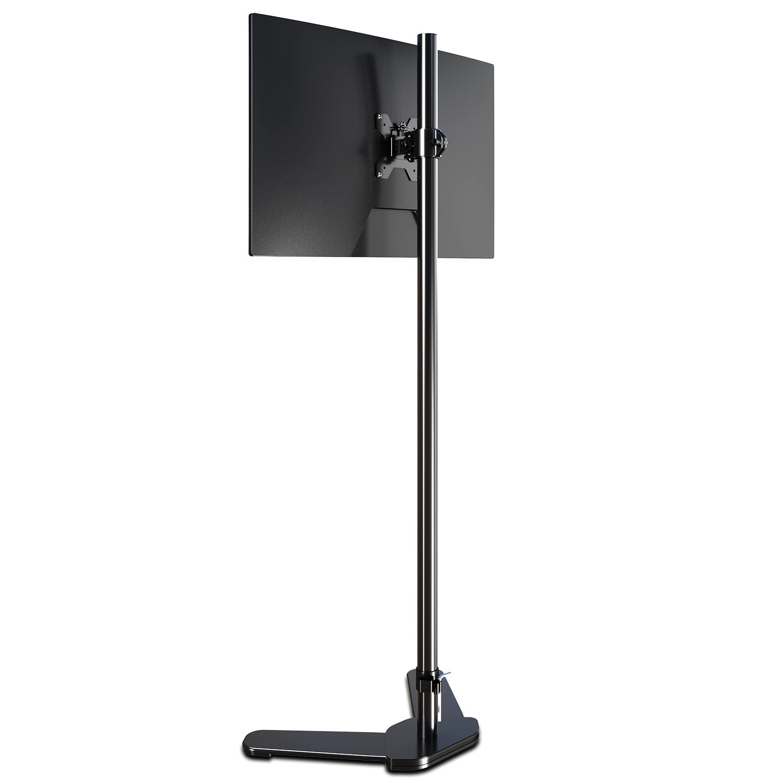 Single Tall Monitor Mount, Extra Long Computer Stand with 47 inch Pole, Floor...