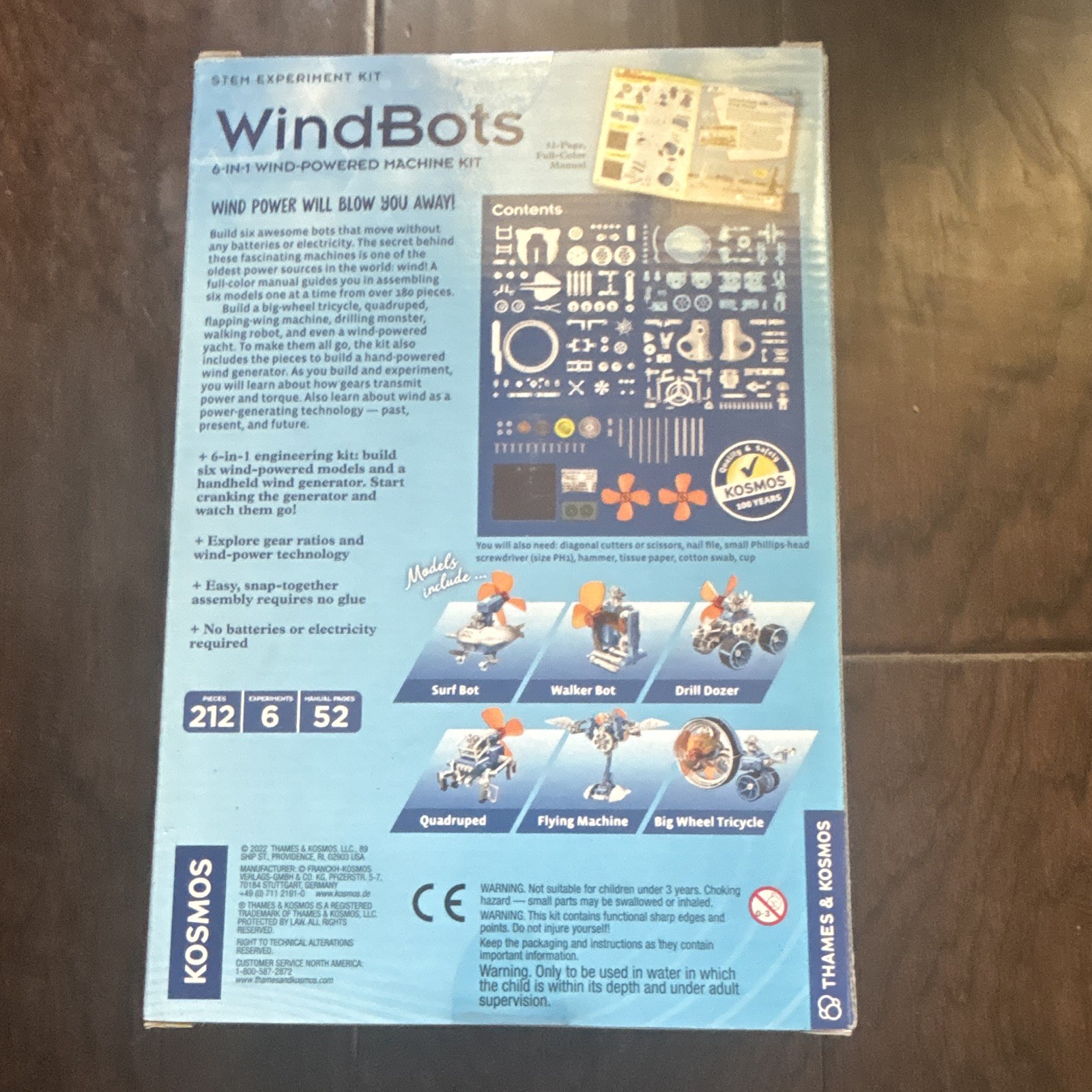 Thames & Kosmos WindBots 6-in-1 Wind-Powered Machine STEM Kit 8+ 550047