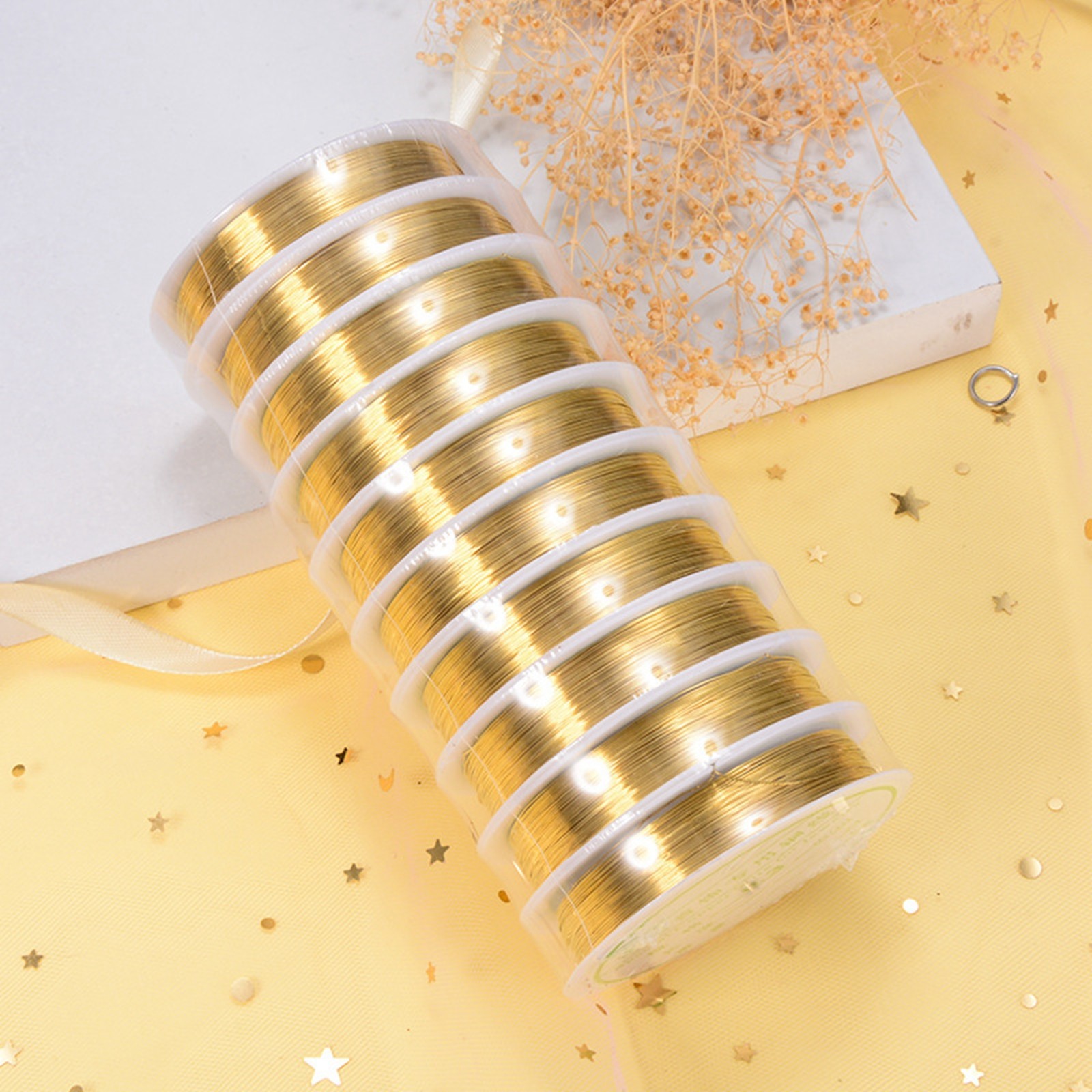 2 Roll Gold Brass & Copper Twisted Wire for Jewelry Making Craft Wire Beading