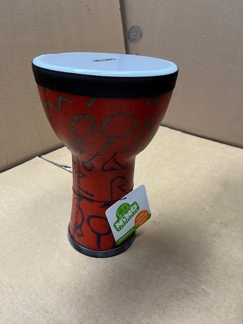 Nino Percussion NINO-EMDJ-PS 6" Elements Mini Synthetic Djembe, Pharaoh's Script