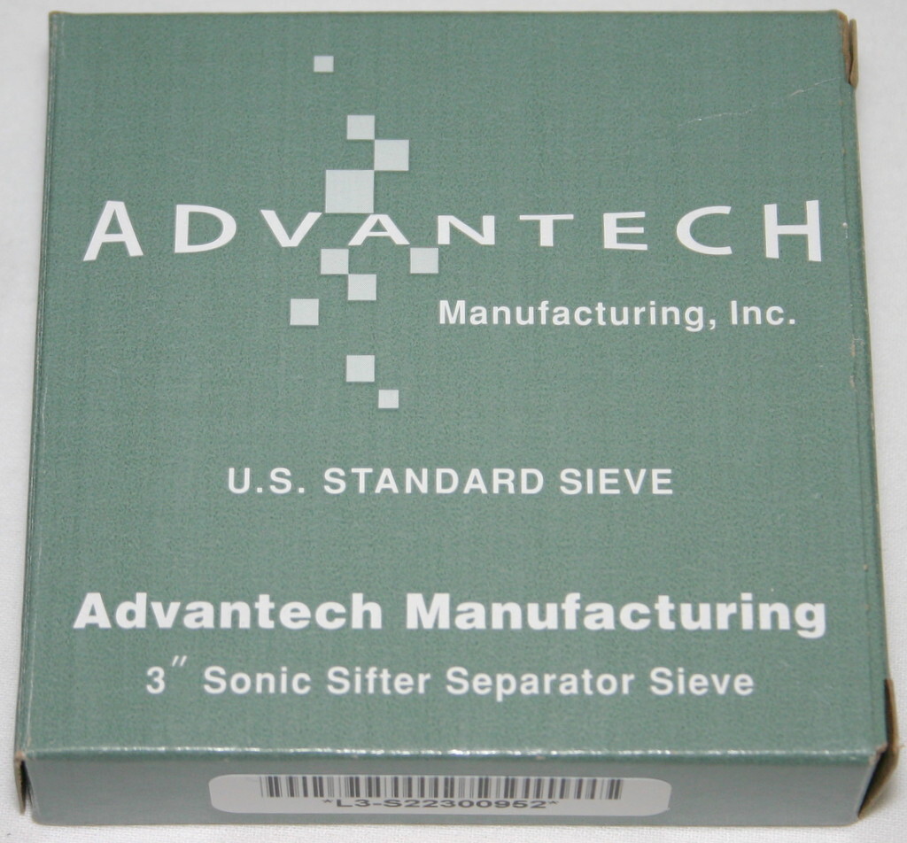 ADVANTECH 3" DIAMETER CLEAR ACRYLIC SONIC SIFTER SEPARATOR SIEVE , L3S SERIES
