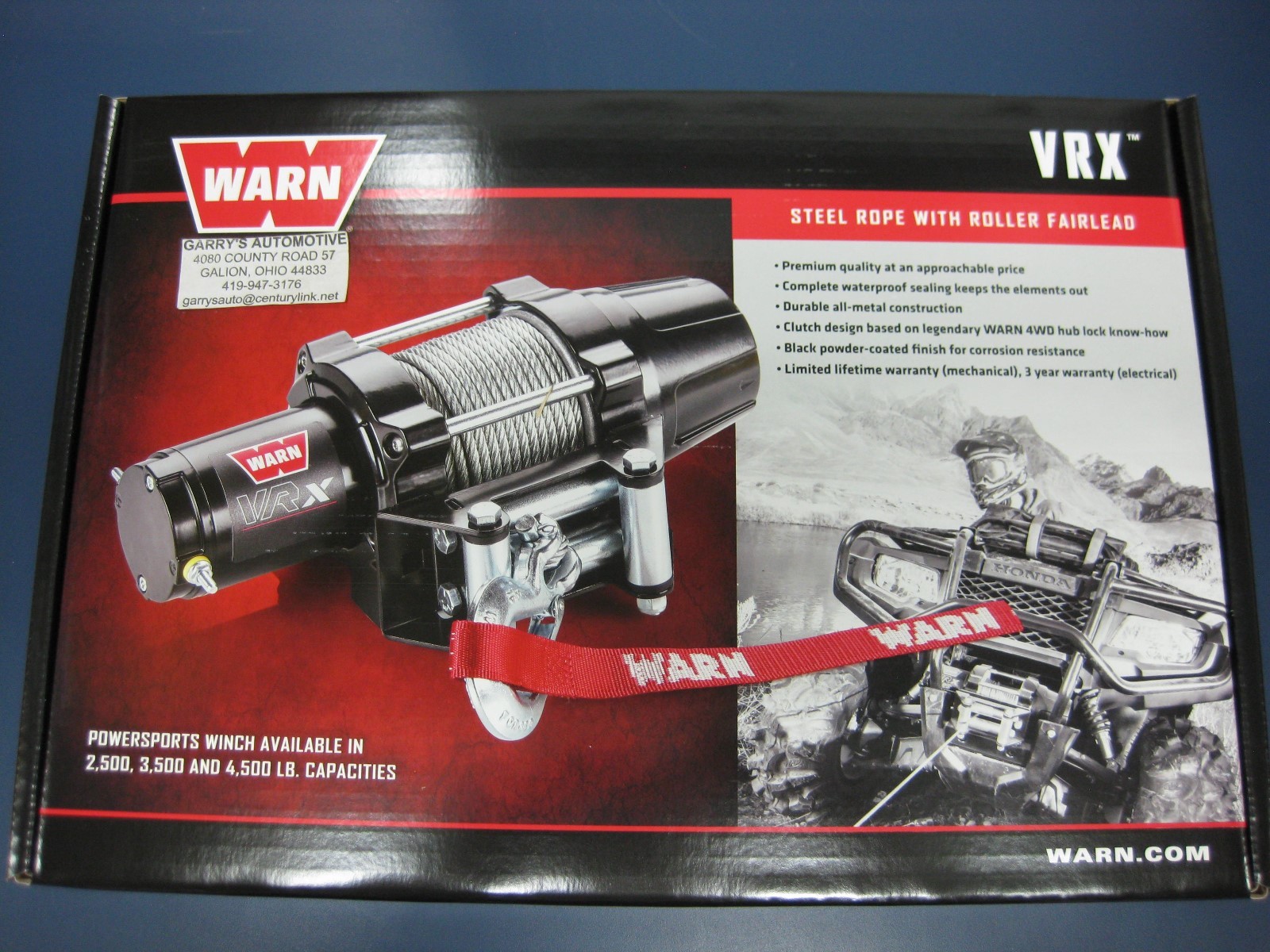 Warn 101035 VRX 35 ATV UTV Quad Winch 3500 Lb 50' 7/32 Cable Roller Fairlead