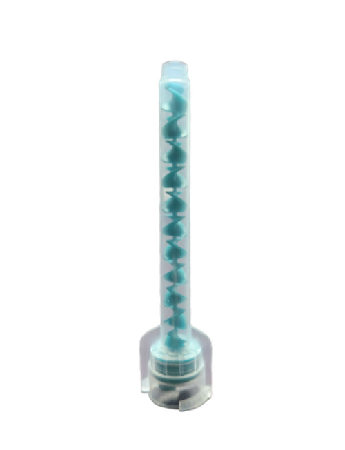 Dental Impression Mixing Tips for Heavy Body - 50 pcs, Teal - 6.5 mm 1:1 Ratio