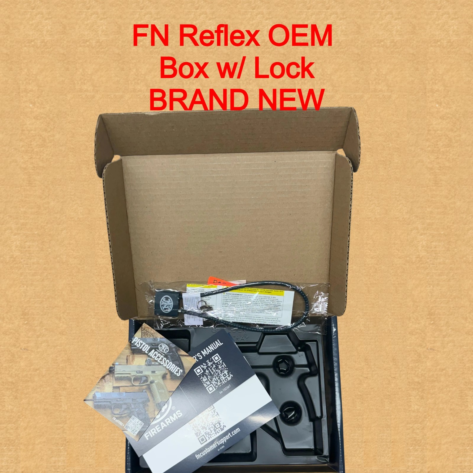 NEW FN Reflex OEM Factory Pistol Case Box w/ Extras Black Storage Kit