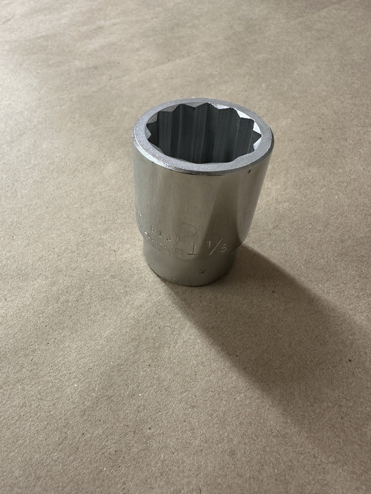 Wright Tool 1” Drive 1-1/8” Socket 12 Point USA Made 6136